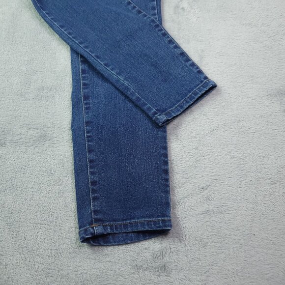 Refuge Womens Skinny Ankle Jeans 8 Dark Wash Mid Rise 3 Button Stretch - Picture 5 of 7